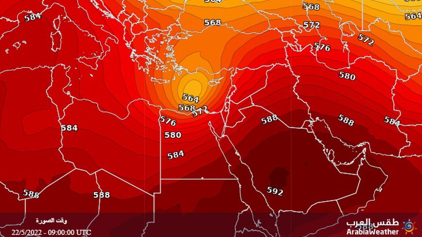 Egypt: A moderate air mass affects the country at the beginning of this week, and temperatures return to rise during the second half of the week