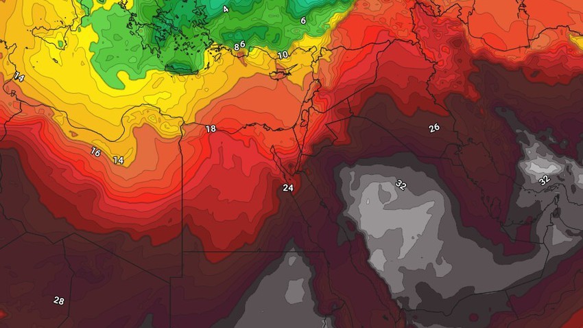 Egypt: A gradual rise in temperatures and very hot weather at the end of the week