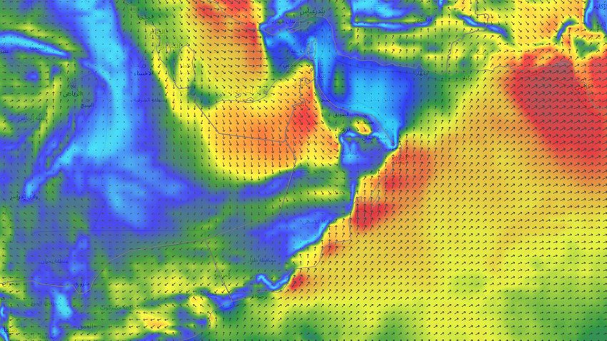 Sultanat d&#39;Oman | Activité éolienne et niveaux élevés de poussière dans l&#39;atmosphère jeudi et vendredi