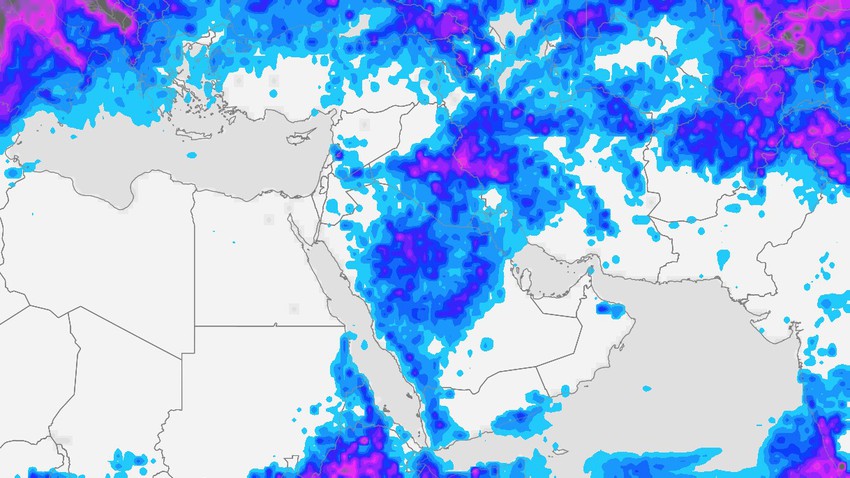 Rainy weather affects 9 Arab countries with varying severity from one country to another