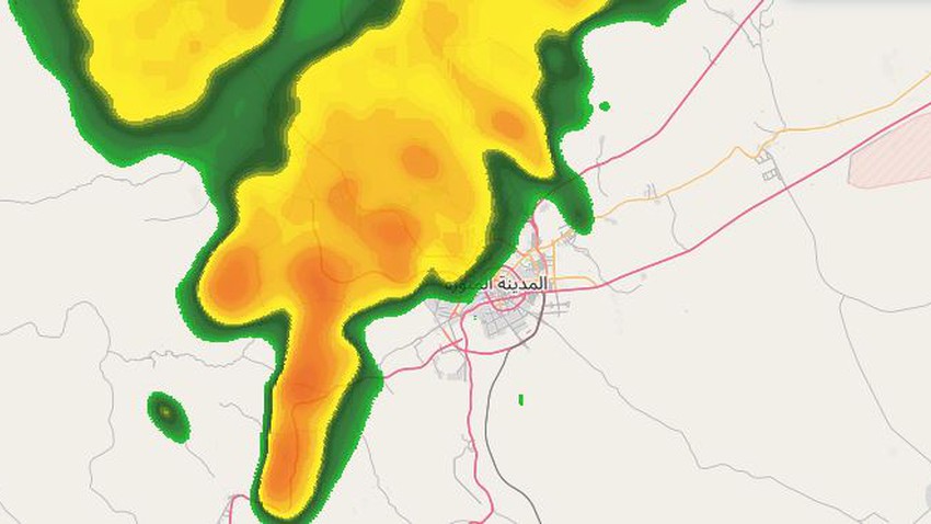 السعودية - تحديث 7:55 ليلاً | تجدد الهطولات المطرية على المدينة المُنورة وطيبة الطيبة بعد قليل