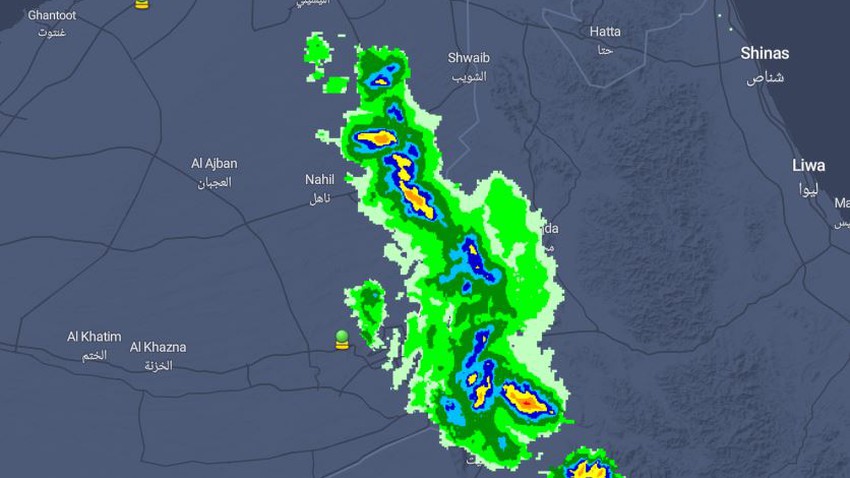 الإمارات - تحديث 3:15م : تنبيه من نشاط للسحب الركامية شرق الدولة مُترافقة بأمطار مُتفاوتة الغزارة
