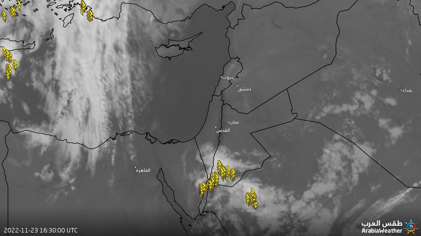 Jordan - Update 8:00 at night: Thunderstorms in the southern regions