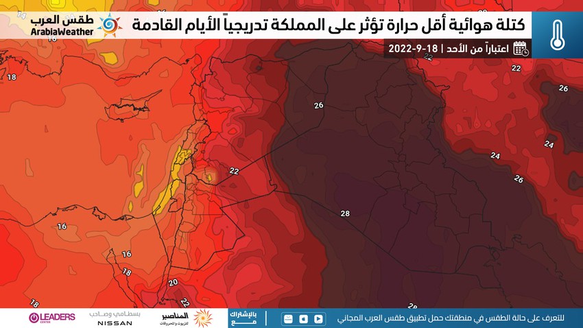 الأردن | انخفاض تدريجي مُرتقب على درجات الحرارة خلال الأيام القادمة