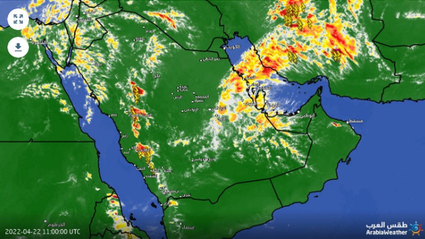 السعودية - تحديث 2:30م | تجدد نشاط السحب الرعدية وبدء هطول الأمطار في هذه المناطق