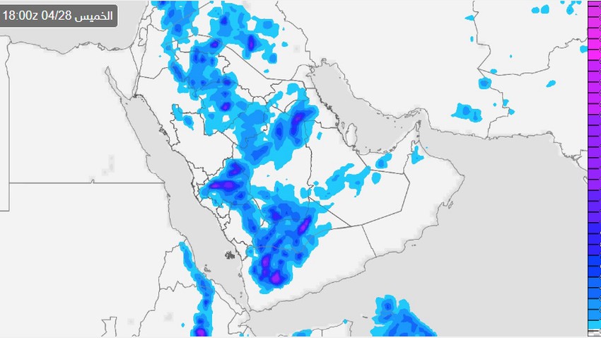 هام | طقس العرب ينبه من اتساع المساحة الجغرافية للأمطار اليوم ويكشف تفاصيل المناطق المشمولة بها