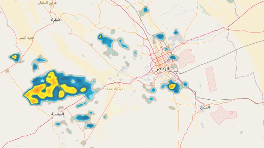 الرياض | تزايد فرص الأمطار الرعدية خلال الساعات القادمة