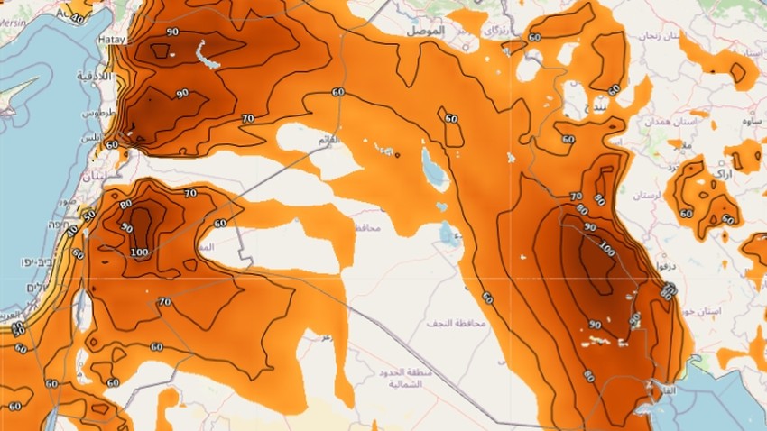 Iraq | The effect of the very hot air mass receded on Tuesday and dust waves were blown