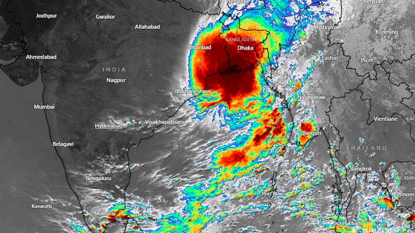 العاصفة المدارية في خليج البنغال تكتسب إسم (سيترينج) ومن المُرجح تطورها لإعصار خلال الساعات القادمة