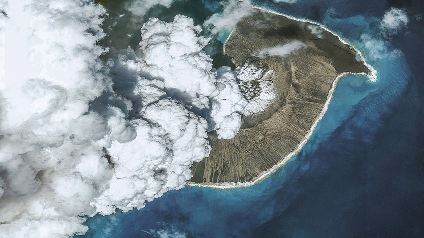 Une étude révèle: Une énorme quantité de vapeur d&#39;eau a été émise avec l&#39;éruption massive du volcan Tonga, qui laisse présager le pire