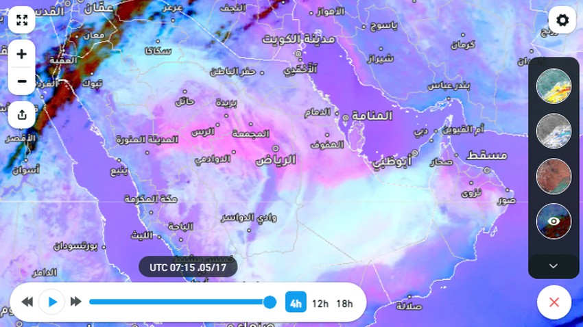 Saudi Arabia - Update 11:00 am | Heavy dusty weather in Dammam, Jubail and Riyadh until now.. and this is what we expect for the coming hours