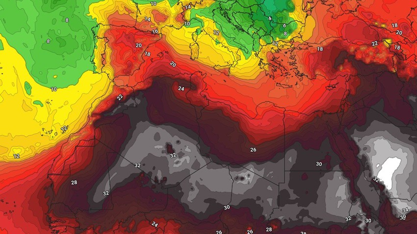 Alerte précoce - Égypte | Une masse d&#39;air très chaud s&#39;engouffre dans l&#39;atmosphère du pays en cette fin de semaine