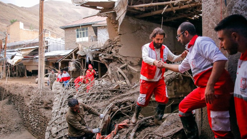 At least 56 people died and others are missing due to torrential rains in Iran