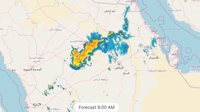 السعودية - تحديث 7:50 صباحاً | سحب رعدية وأمطار تشمل أجزاء من غرب الرياض والقصيم ومكة المكرمة وحائل