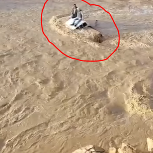 الدفاع المدني ينقذ شخصين علقت مركبتهم داخل مجرى سيل في محافظة جرش