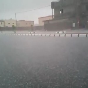 أمطار غزيرة على عفيف - حي السليمانية الخميس