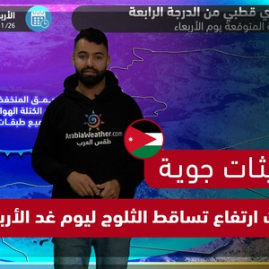 Jordanie | Mise à jour de la hauteur des chutes de neige pour demain, mercredi 26/01/2022