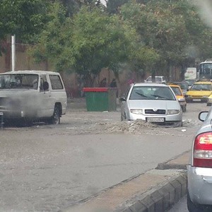 بالفيديو : شاهد كيف اجتاحت السيول شوارع دمشق يوم أمس