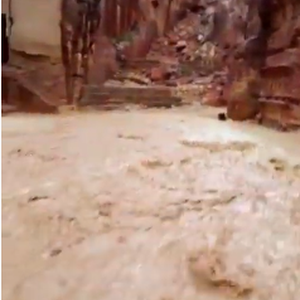 فيديو | سيول منطقة البتراء الجمعة بسبب غزارة الأمطار