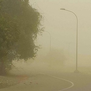 بالصور: الغبار يقتحم أجزاء من ولاية صحار والساحل