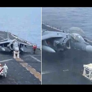 بالفيديو : لم تفتح العجلات الأمامية للطائرة فهبط الطيار بها ببراعة على مقعد ! 