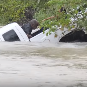 عملية إنقاذ سائق جرفت الفيضانات مركبته في أمريكا.. شاهد 