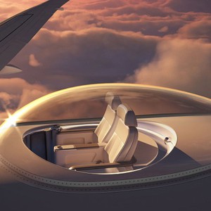 بالفيديو.. حجرة شفافة على سطح الطائرة لمشاهدة الأجواء بـ 360 درجة