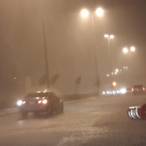 بالصور : شاهد عاصفة مكة التاريخية واثارها المدمرة