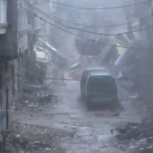 فيديو : تساقُط المطر و البرد بكثافة على مدينة حمص في سوريا