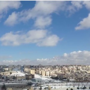 شاهد لحظات رحيل العاصفة جنى عن العاصمة عمان