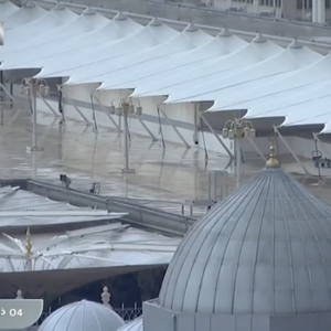 عاجل | شاهد البث المباشر لأمطار المدينة المنورة من المسجد النبوي الشريف