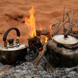  ضيف غير متوقع يفاجئ مجموعة من السعوديين خلال رحلتهم البرية