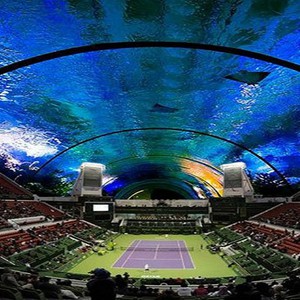 Dubai continues to shine architecturally: an upcoming underwater tennis court