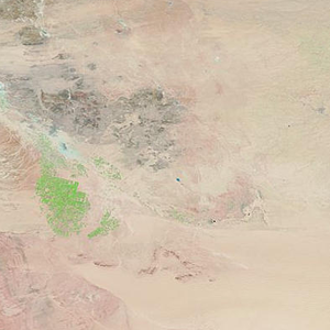 ناسا ترصُد أماكن تواجُد الغطاء النباتي الأخضر في السعودية 