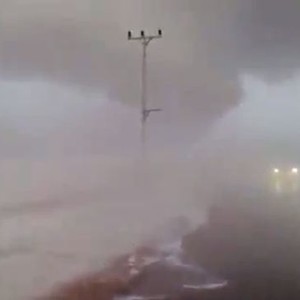  فيديو خيالي للعاصفة البردية التي ضربت الجوف عصر الجمعة 