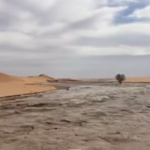 أنهارُ جارية تخترق الكثبان الرملية في الربع الخالي 