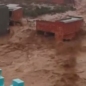 مشهد مروع من فيضانات المغرب 