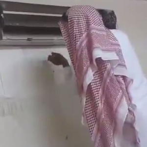 فيديو: سعودي يستخرج ثُعباناً من مكيف مكتبه