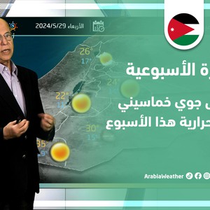 الأردن النشرة الأسبوعية | منخفض جوي خماسيني وتقلبات حرارية هذا الأسبوع | الإثنين 26-5-2024