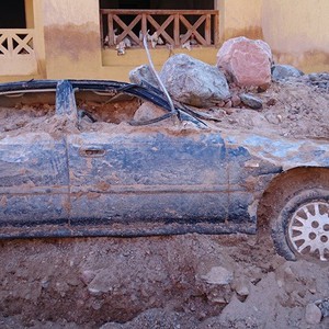 سيول جارفة تداهم بلدة سيجر شمال سوريا