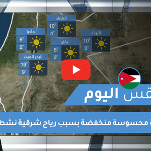 طقس العرب - الأردن | طقس اليوم | السبت 23-1-2021