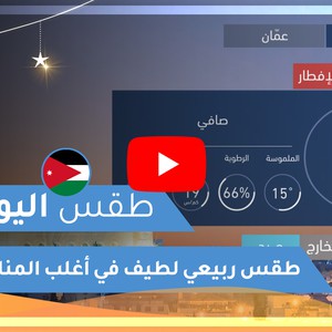 طقس العرب | طقس اليوم في الأردن | الخميس 2020/4/30