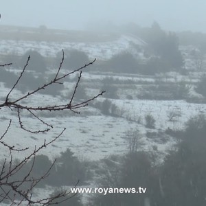 فيديو .. تساقط كثيف للثلوج في جرش