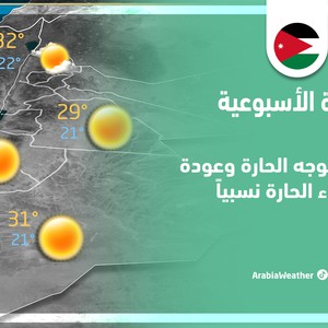 طقس العرب - الأردن | النشرة الجوية الأسبوعية | الأحد 7-8-2022