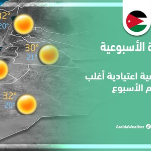 الأردن | النشرة الجوية الأسبوعية | الأحد 21/8/2022
