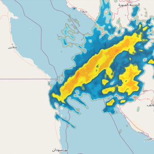 مدينة جدة 11:15م | حزام من السحب الممطرة ذات الطابع الديمي يتحرك نحو جدة خلال الساعات القادمة