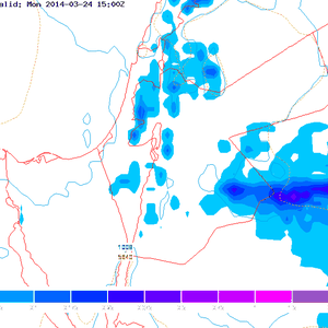 أجواء يوم الاثنين دافئة وسديمية نسبياً واحتمال زخات رعدية من المطر بعد الظهر