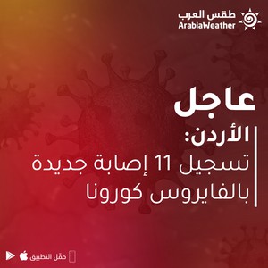 الصحة الأردنية: تسجيل 11 إصابة جديدة بالفايروس كورونا وإجمالي الحالات التي تتلقى العلاج 65 حالة