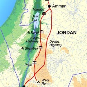 Journey between 7 cities on the royal road in Jordan