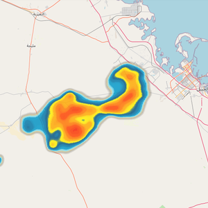 السعودية - تحديث 2:00 فجراً | دفعة جديدة من السحب الماطرة تتدفق نحو الجبيل وتجدد الأمطار بعد قليل